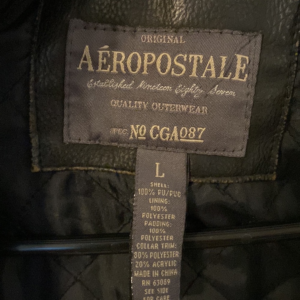 Aeropostal leather jacket.